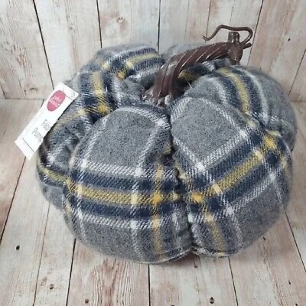 🍃 CHECKERED FABRIC PUMPKIN 🍃